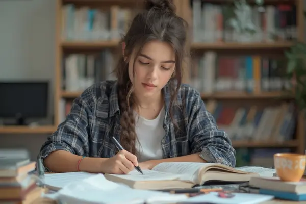 science student learning online with an online tutor
